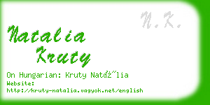 natalia kruty business card